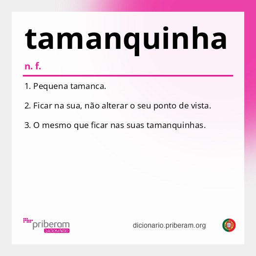Significado de tamanquinha