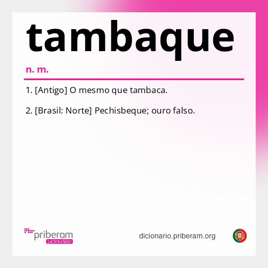 Significado de tambaque