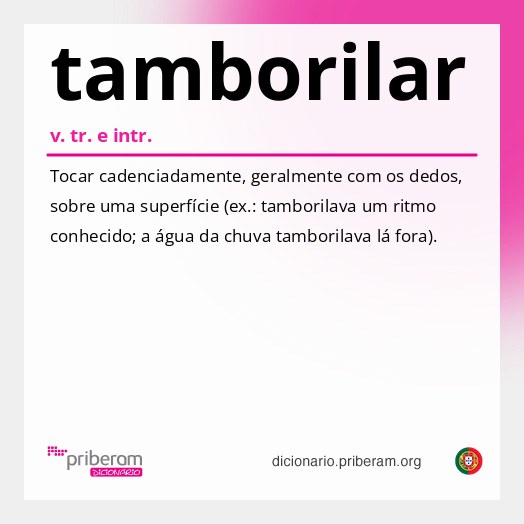 Significado de tamborilar