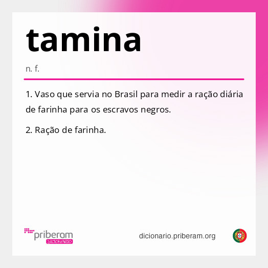 Significado de tamina