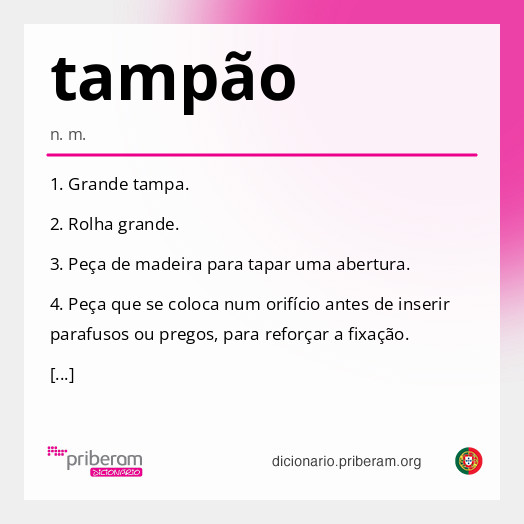 Significado de tampão