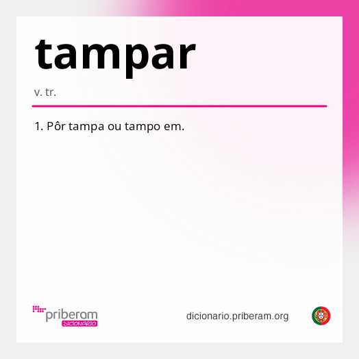 Significado de tampar