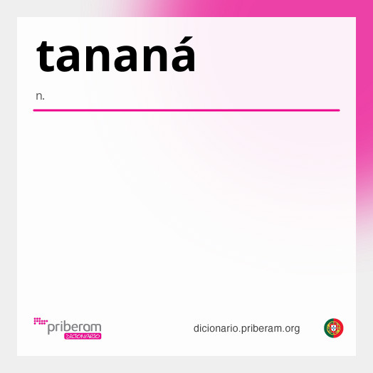 Significado de tananá