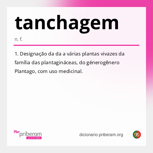 Significado de tanchagem