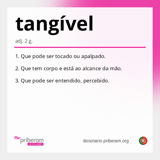 Significado de tangível