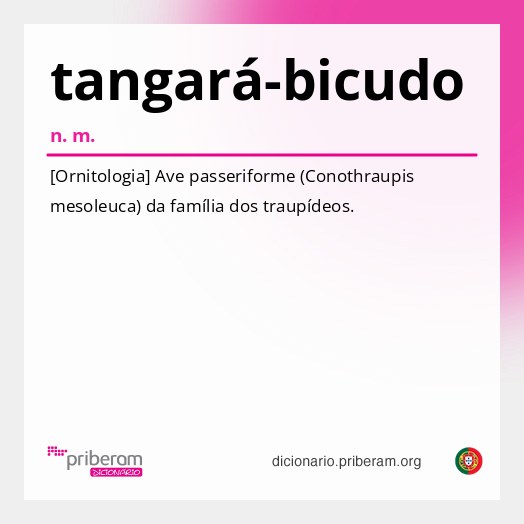 Significado de tangará-bicudo