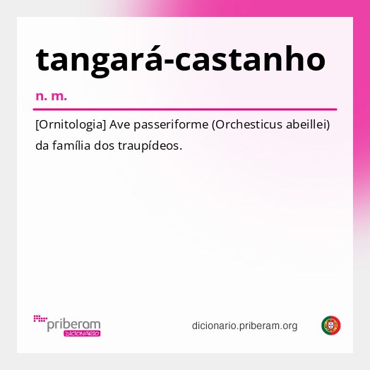 Significado de tangará-castanho