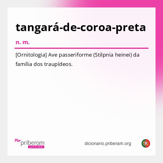 Significado de tangará-de-coroa-preta