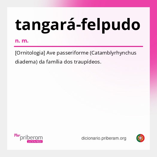 Significado de tangará-felpudo