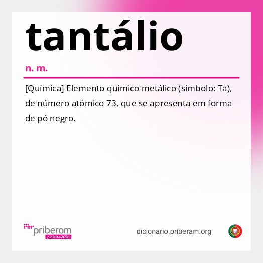 Significado de tantálio