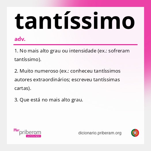 Significado de tantíssimo