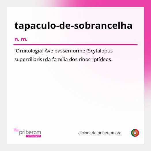 Significado de tapaculo-de-sobrancelha