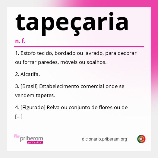 Significado de tapeçaria