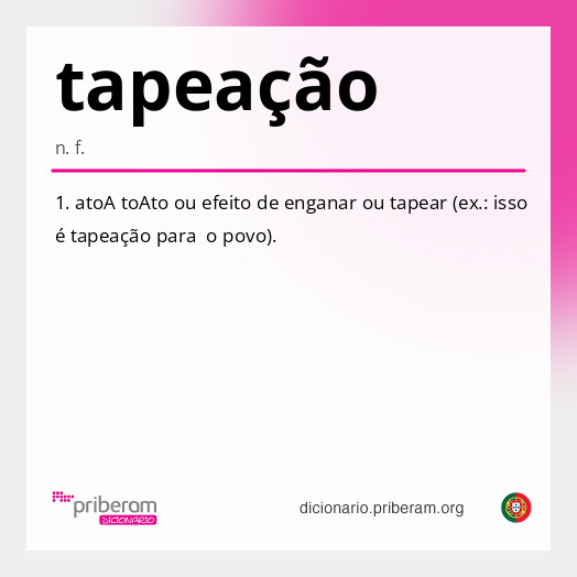 Significado de tapeação