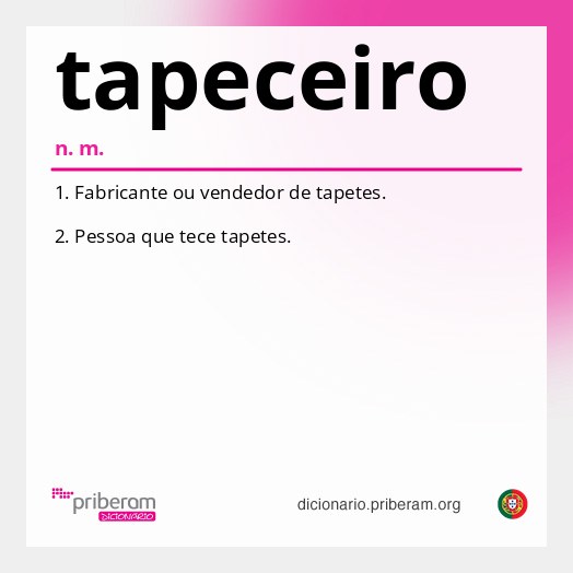 Significado de tapeceiro