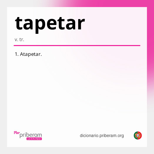 Significado de tapetar