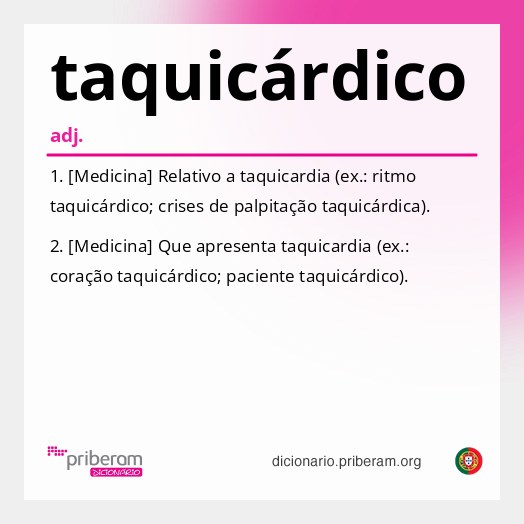 Significado de taquicárdico