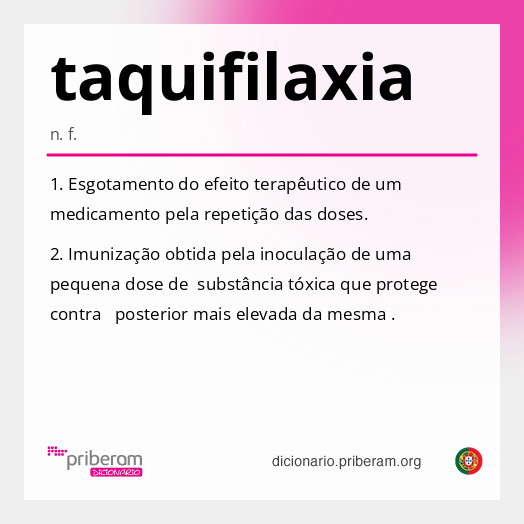 Significado de taquifilaxia