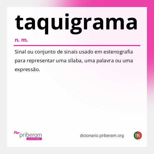 Significado de taquigrama