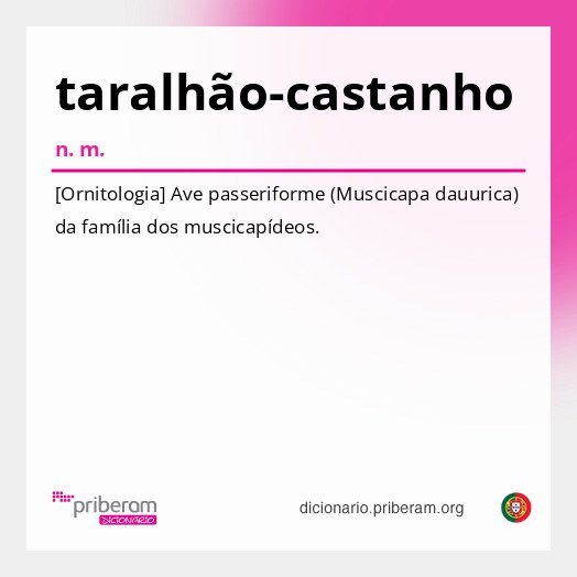 Significado de taralhão-castanho