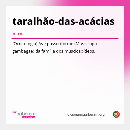 Significado de taralhão-das-acácias