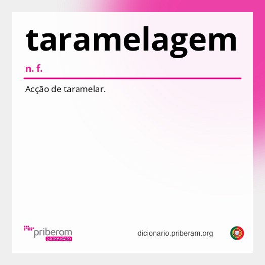 Significado de taramelagem