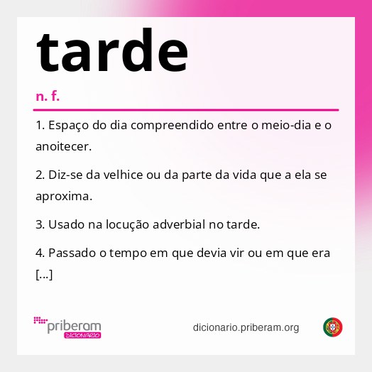 Significado de tarde