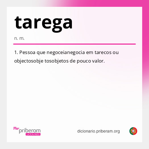 Significado de tarega