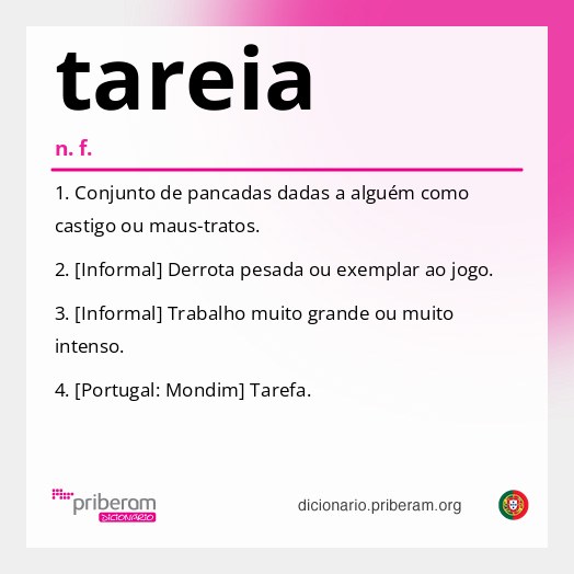 Significado de tareia