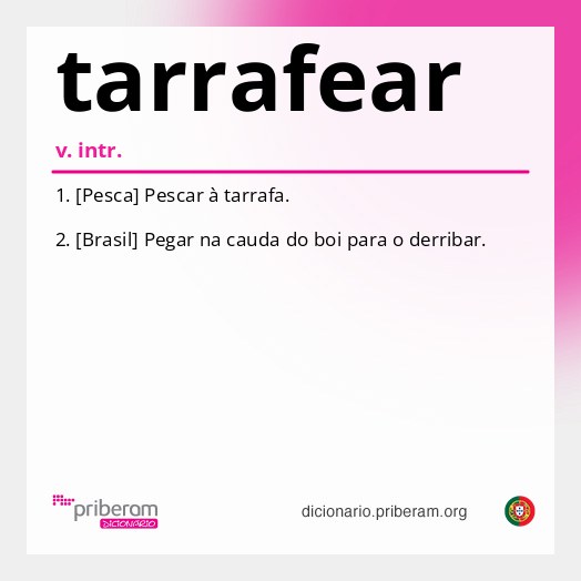 Significado de tarrafear