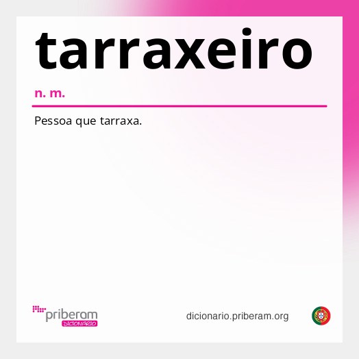 Significado de tarraxeiro
