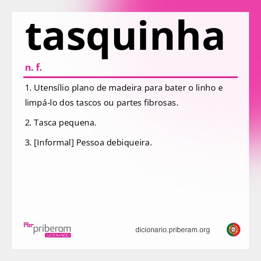 Significado de tasquinha