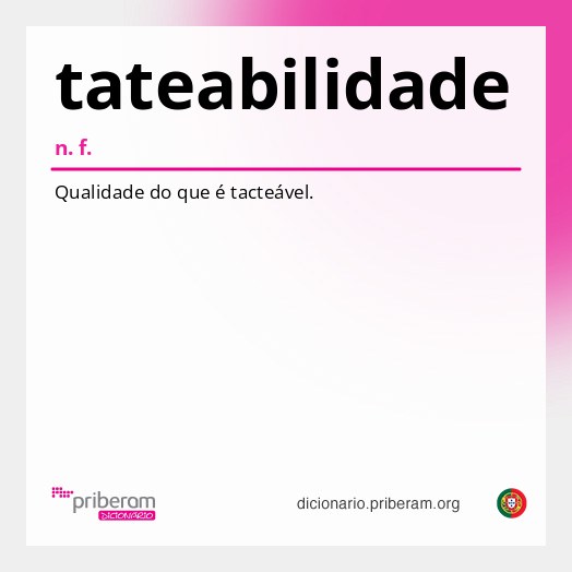 Significado de tateabilidade