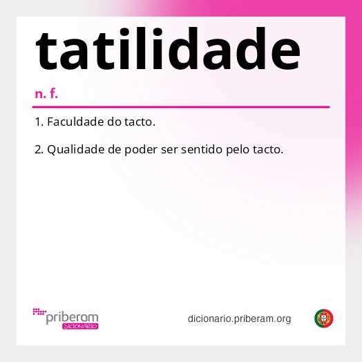 Significado de tatilidade
