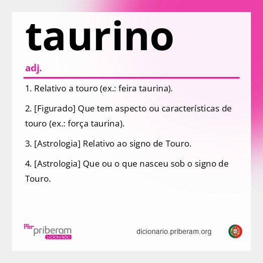 Significado de taurino