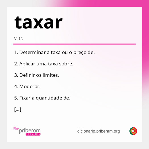 Significado de taxar