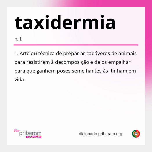 Significado de taxidermia
