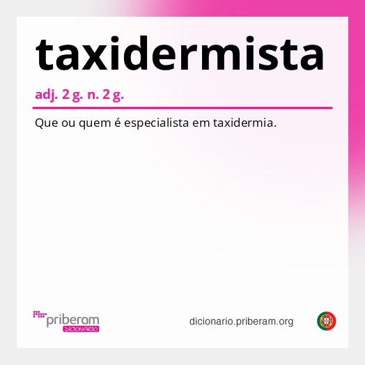 Significado de taxidermista