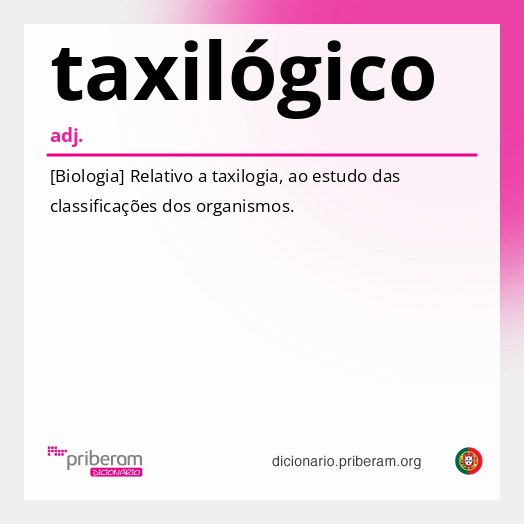 Significado de taxilógico