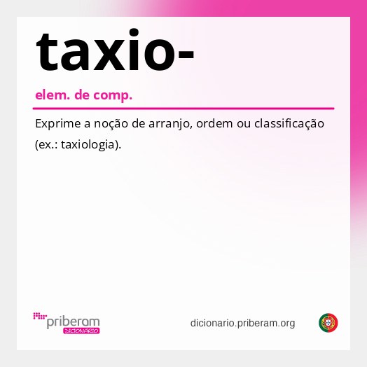 Significado de taxio-