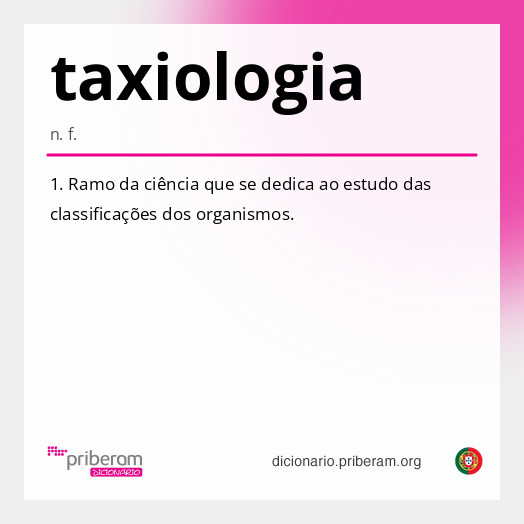 Significado de taxiologia
