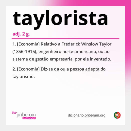 Significado de taylorista
