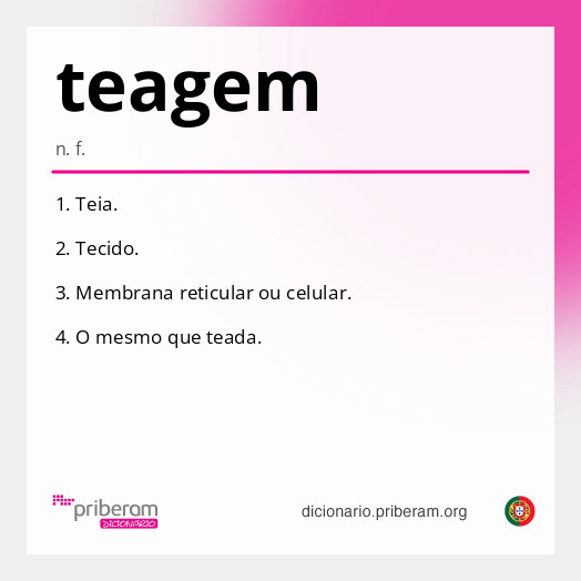 Significado de teagem
