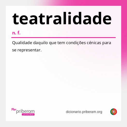 Significado de teatralidade