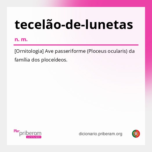 Significado de tecelão-de-lunetas