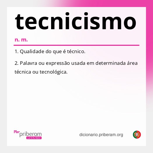 Significado de tecnicismo