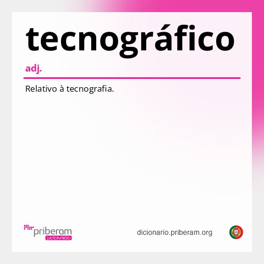 Significado de tecnográfico