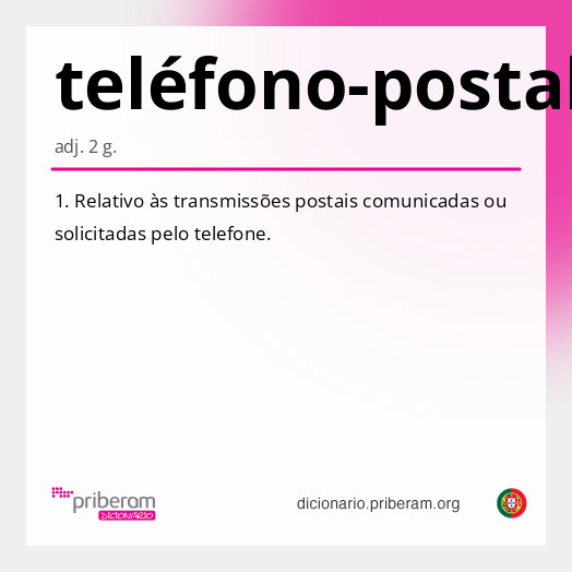 Significado de teléfono-postal