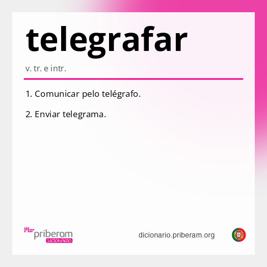 Significado de telegrafar