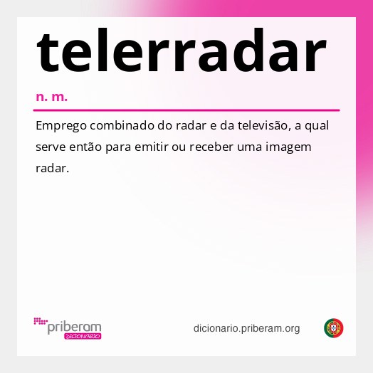 Significado de telerradar